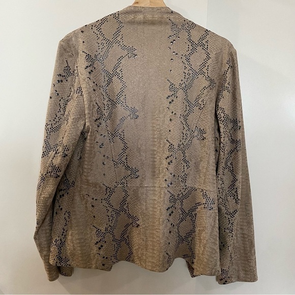 Frank  Lyman Women’s Jacket Iridescent Shimmer Snake Print Women's 20 Stretch M - Picture 4 of 6